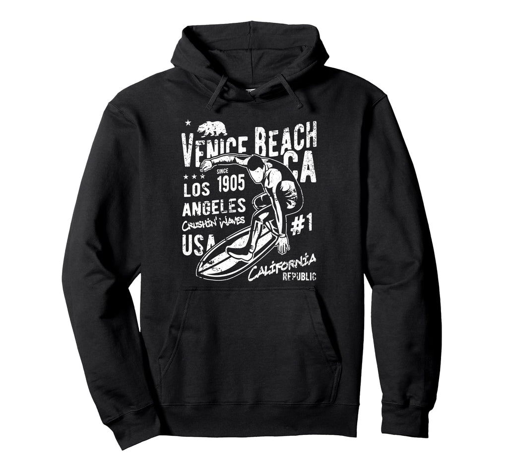 Venice Beach California Distressed Hoodie - Casual Everyday Wear Unisex - T-Shirt, Sweatshirt, Hoodie