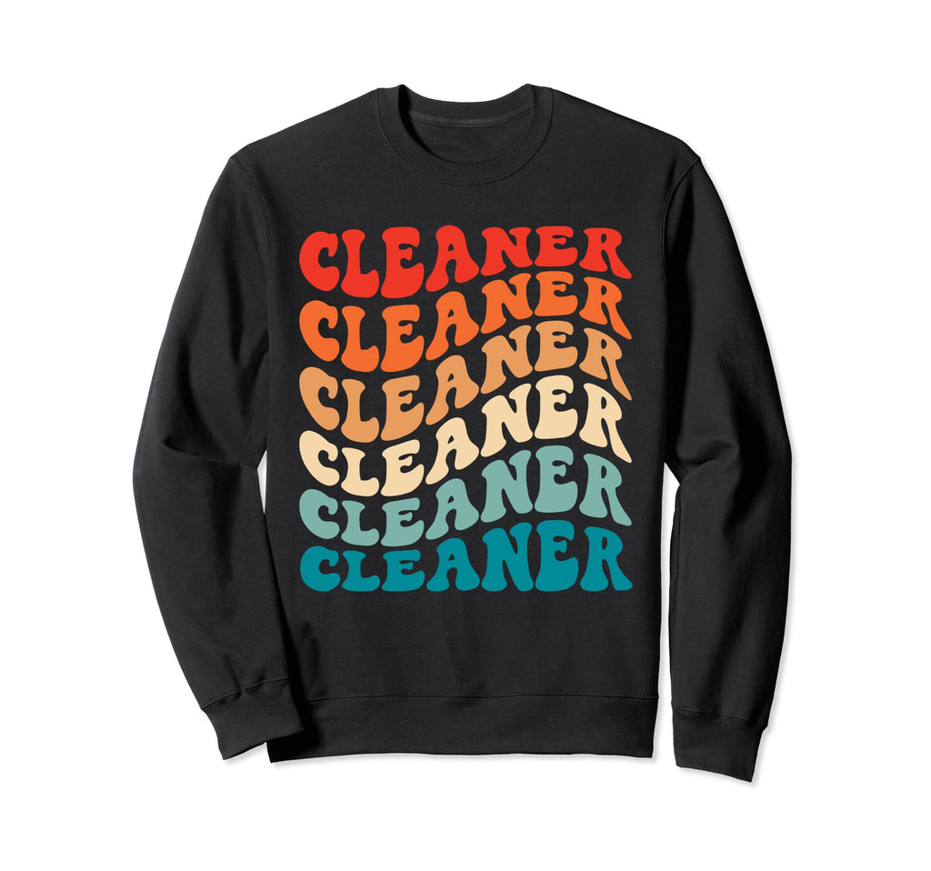 Groovy 70S Cleaner Funny Wavy Boho Sweatshirt - Graphic Print Men Women - T-Shirt, Sweatshirt, Hoodie