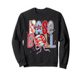 Baseball Coquette Bow Baseball Mom Mama Sweatshirt - Novelty Apparel Unisex - T-Shirt, Sweatshirt, Hoodie