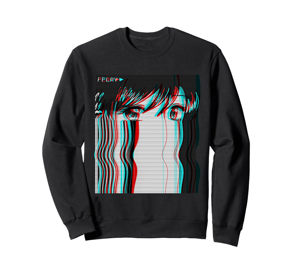 Vaporwave Aesthetic Sad Anime Eboy Sweatshirt - Novelty Apparel Unisex - T-Shirt, Sweatshirt, Hoodie