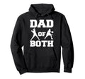 Dad Both Funny Baseball Basketball Dad Hoodie - Unique Graphic Unisex - T-Shirt, Sweatshirt, Hoodie
