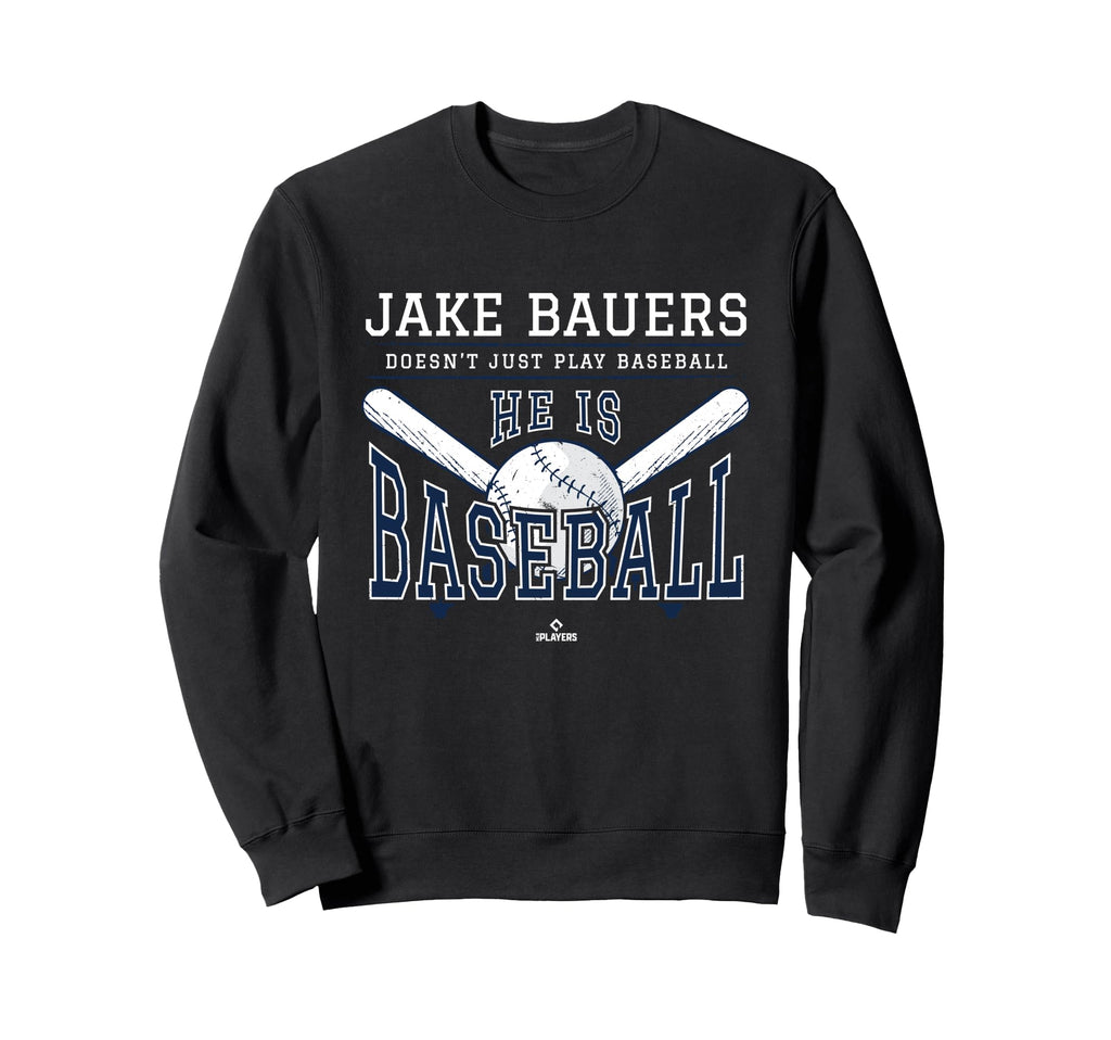 He Is Baseball Jake Bauers Sweatshirt - Trendy Graphic for Adults - T-Shirt, Sweatshirt, Hoodie