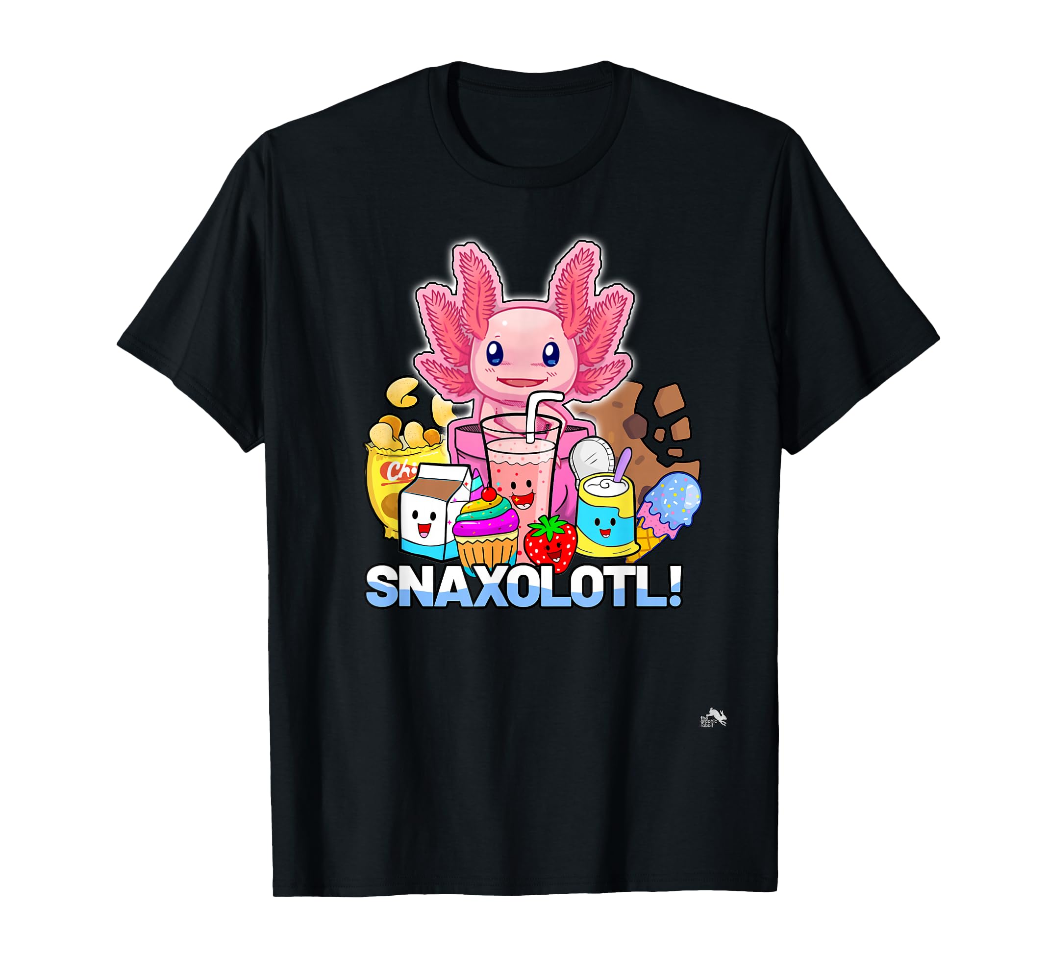 Pet Axolotl Snaxolotl Snacks Funny T-Shirt - Aesthetic Graphic Unisex - T-Shirt, Sweatshirt, Hoodie