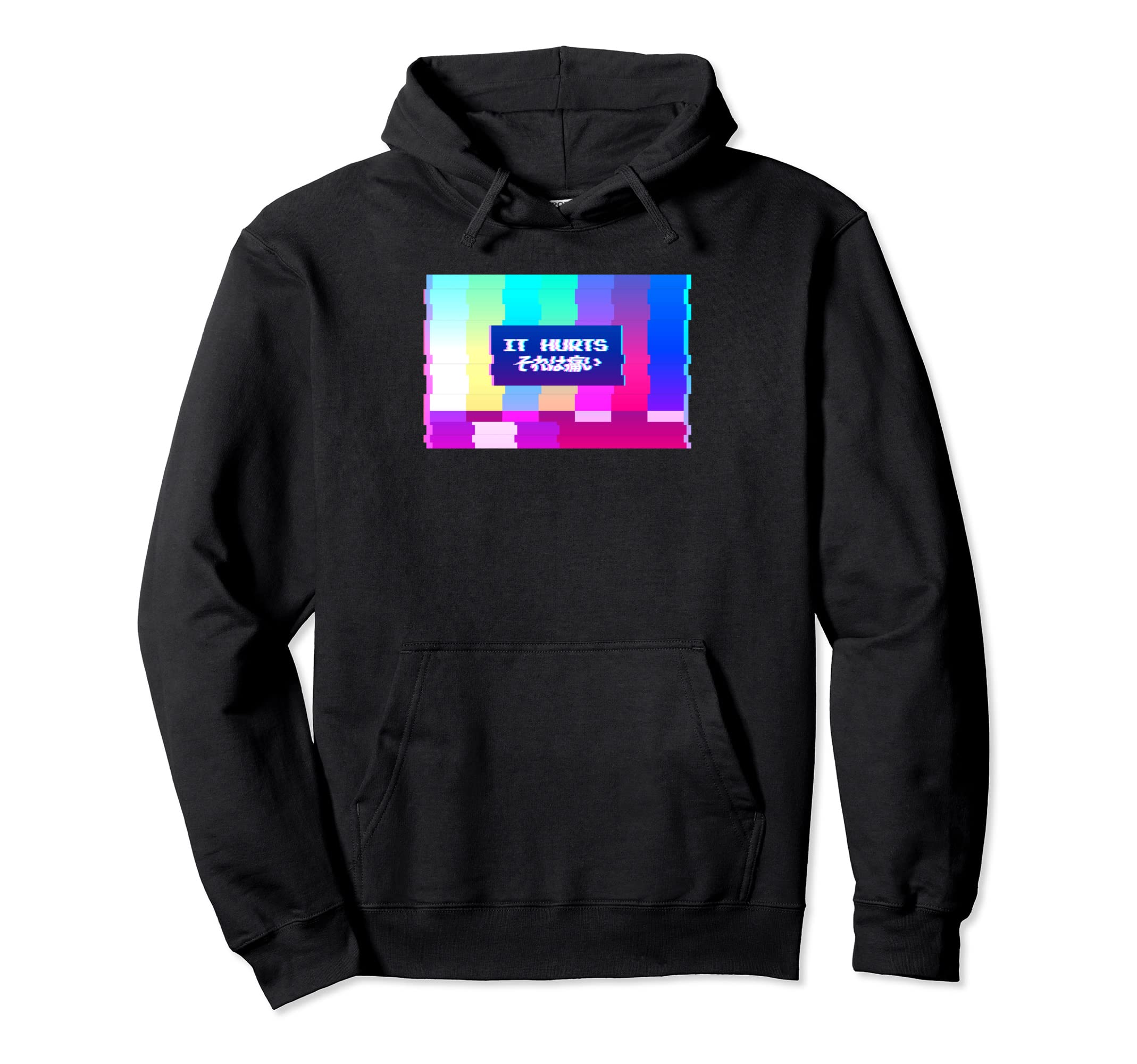 It Hurts Aesthetic Vaporwave 90S Hoodie - Novelty Apparel for Adults - T-Shirt, Sweatshirt, Hoodie