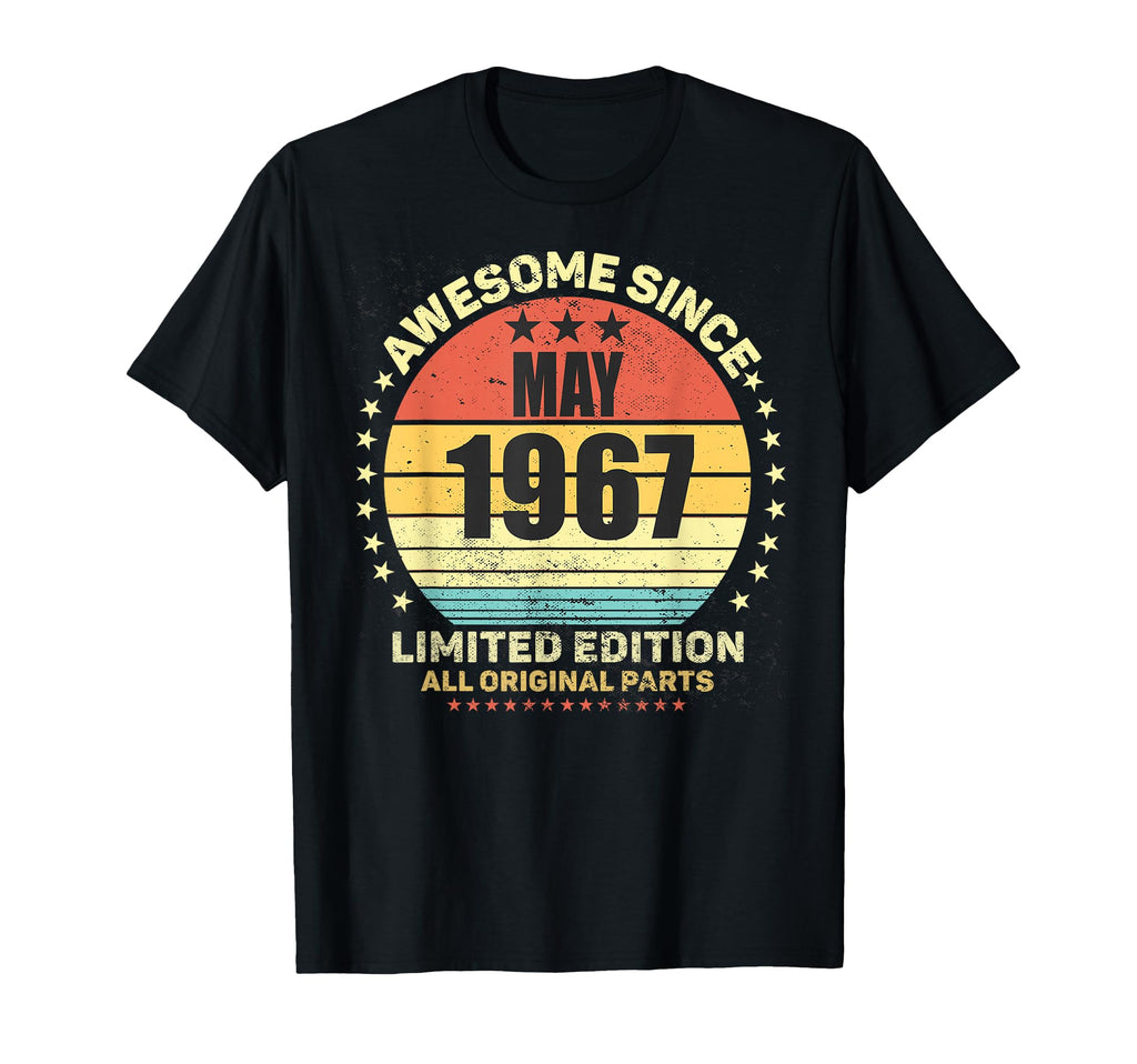 Awesome Since May 1967 56Th T-Shirt - Casual Everyday Wear for Adults - T-Shirt, Sweatshirt, Hoodie