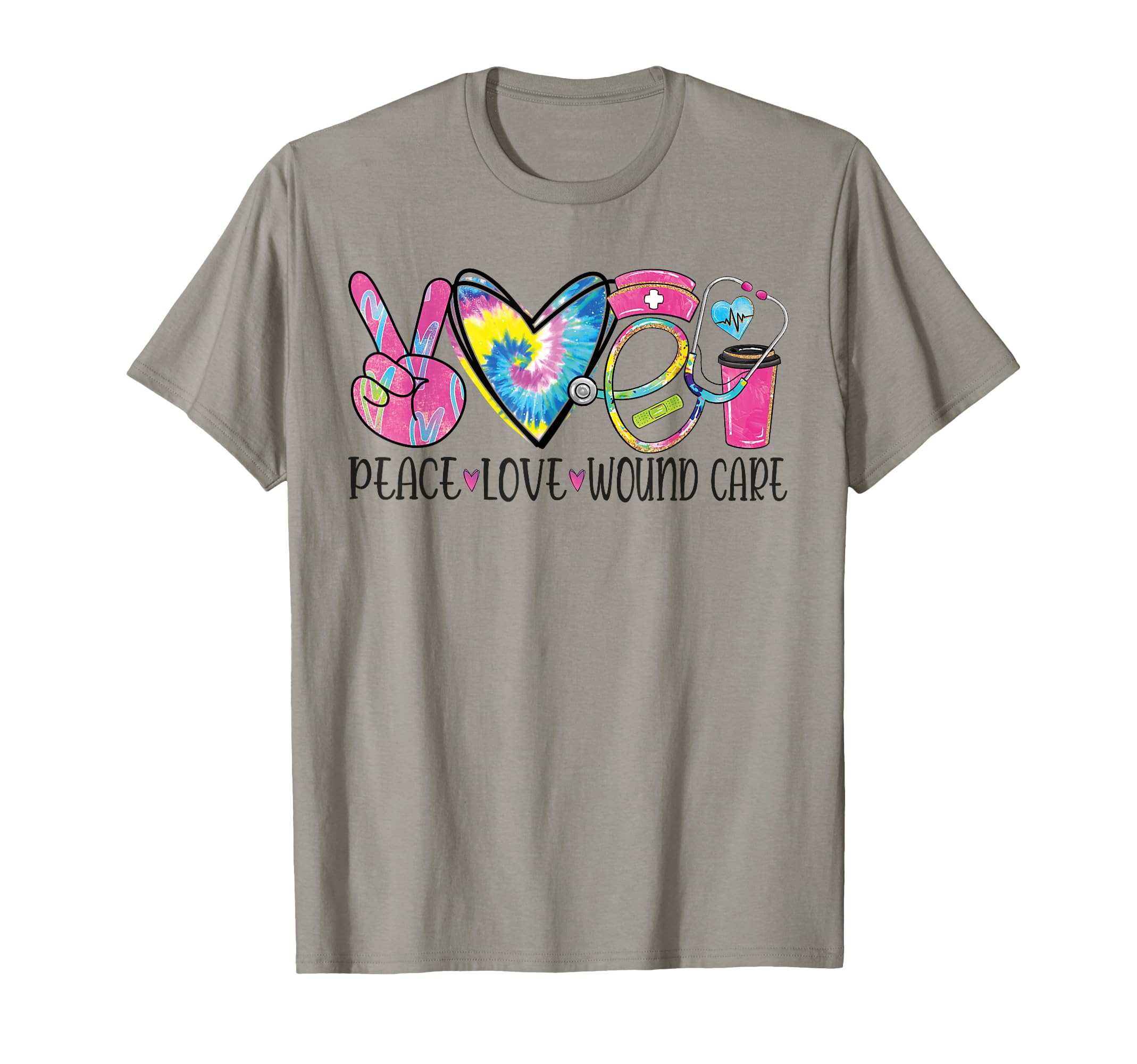 Peace Love Wound Care Nurse Nursing Heart T-Shirt - Trendy Graphic Unisex - T-Shirt, Sweatshirt, Hoodie