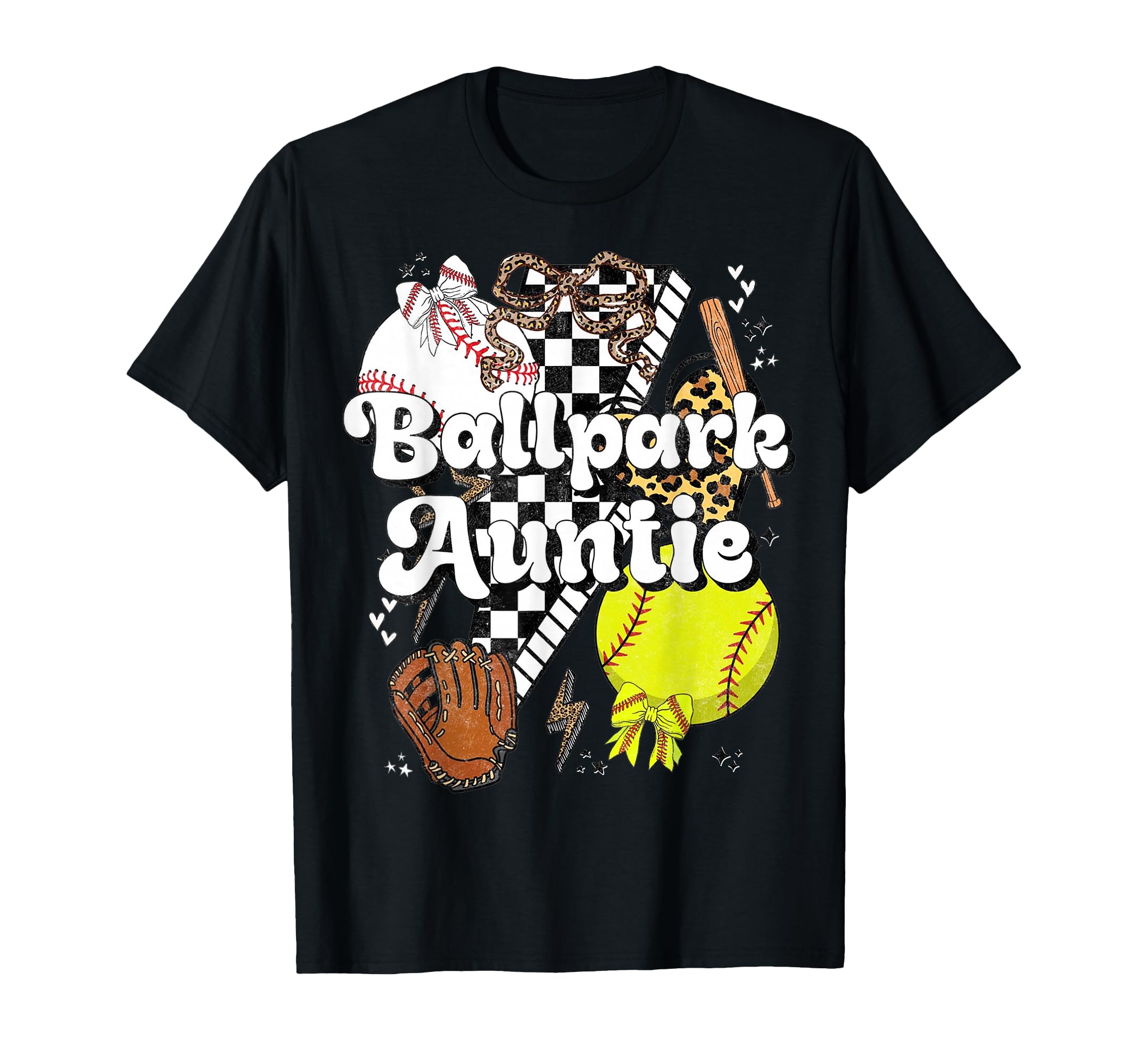 Ballpark Auntie Coquette Softball T-Shirt - Minimalist Print Unisex - T-Shirt, Sweatshirt, Hoodie