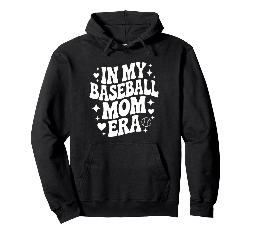 My Baseball Mom Era Funny Baseball Hoodie - Minimalist Print for Adults - T-Shirt, Sweatshirt, Hoodie
