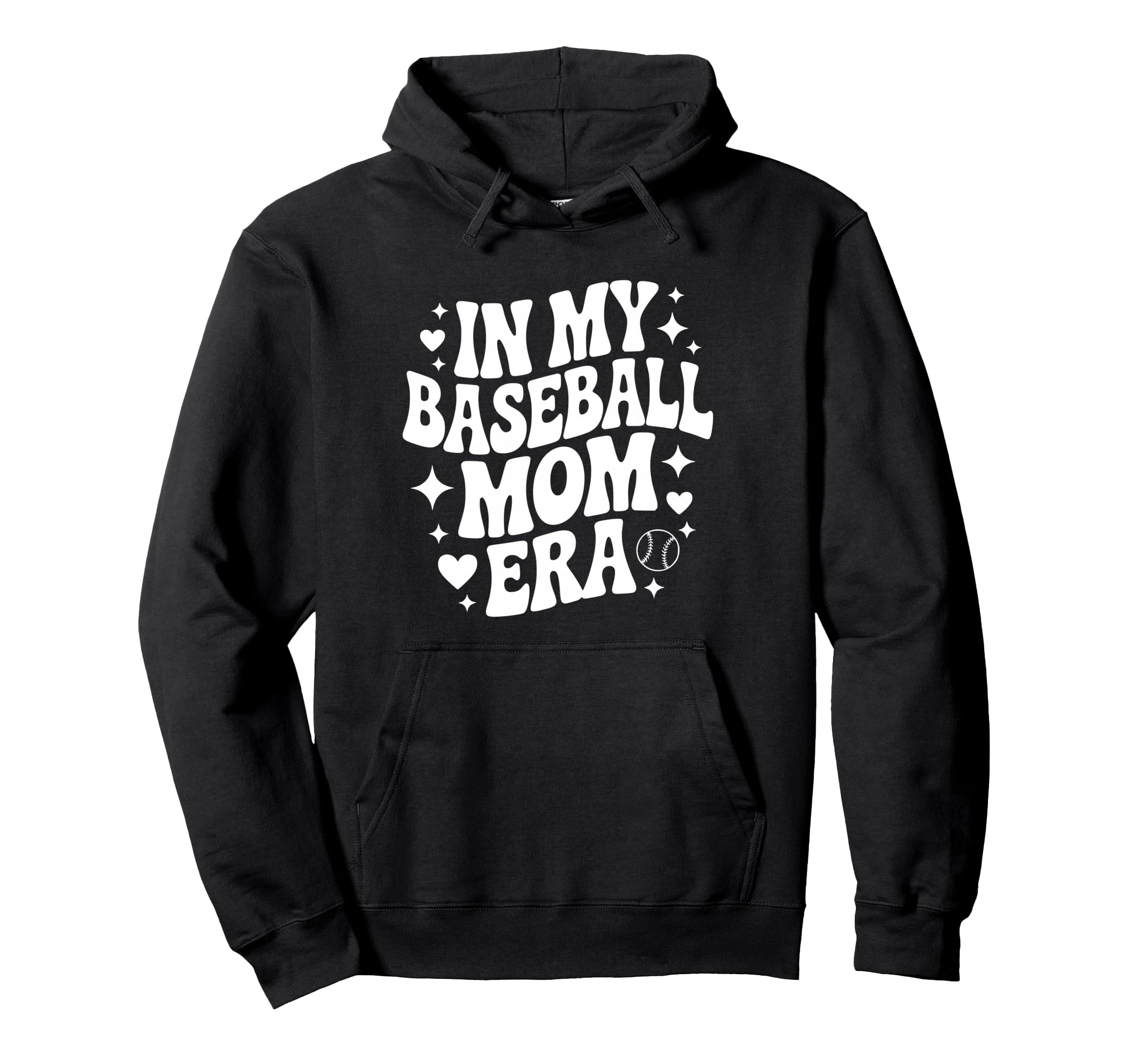 My Baseball Mom Era Funny Baseball Hoodie - Minimalist Print for Adults - T-Shirt, Sweatshirt, Hoodie