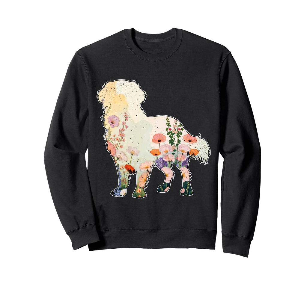 Boho Golden Retriever Moms Floral Dog Sweatshirt - Custom Art Print Unisex - T-Shirt, Sweatshirt, Hoodie