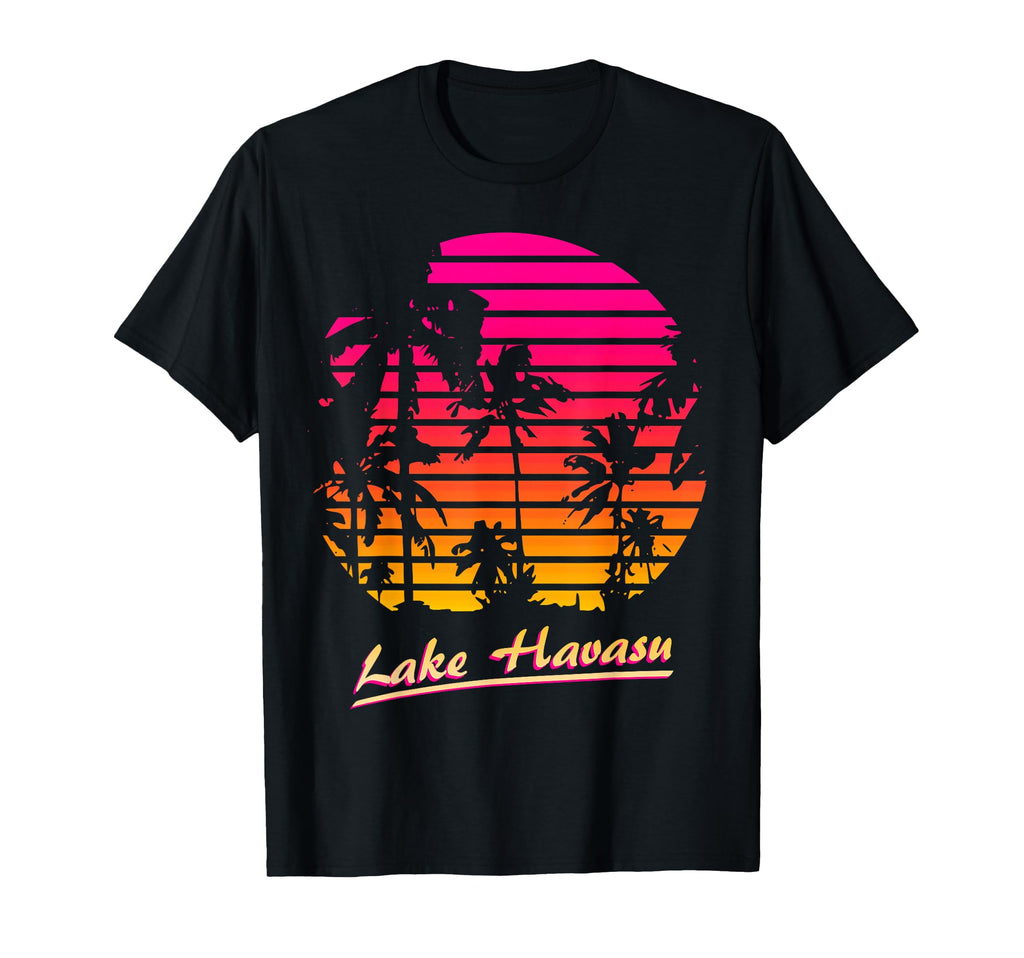 Lake Havasu 80S Palm Trees Summer T-Shirt - Fun Novelty Design Unisex - T-Shirt, Sweatshirt, Hoodie