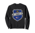 Distressed Usa And Pennsylvania Flag Sweatshirt - Graphic Print Unisex - T-Shirt, Sweatshirt, Hoodie