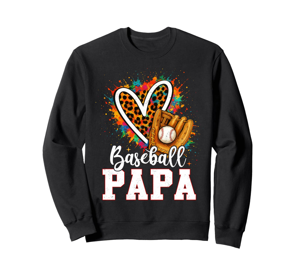 My Favorite Baseball Dad Leopard Hoodie - Casual Everyday Wear Men Women - T-Shirt, Sweatshirt, Hoodie