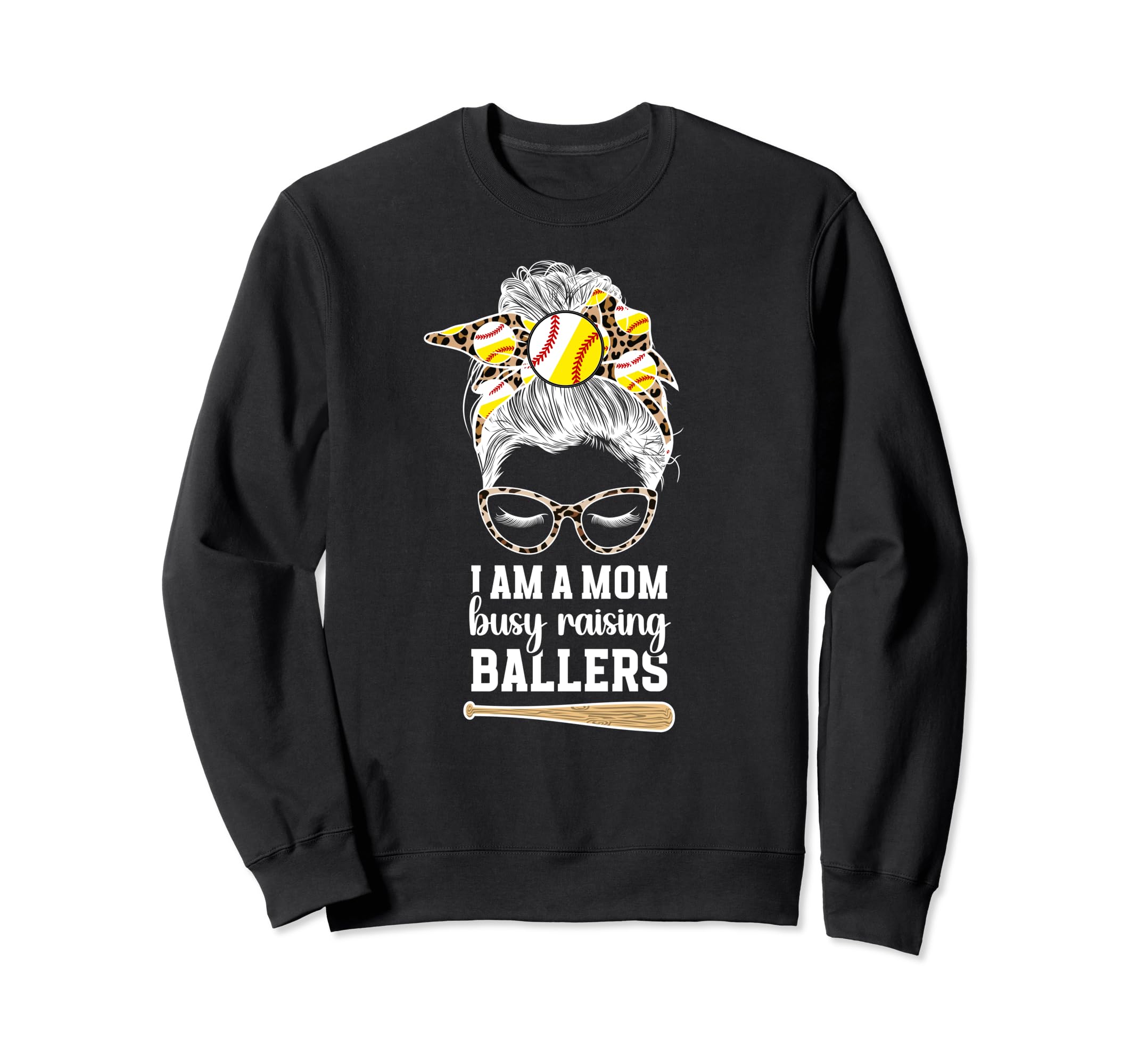 I Am Mom Busy Raisng Ballers Sweatshirt - Aesthetic Graphic Unisex - T-Shirt, Sweatshirt, Hoodie
