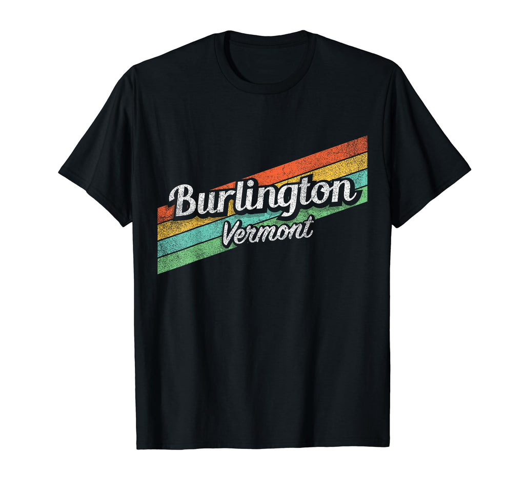 Burlington Vermont Distressed T-Shirt - Graphic Print Unisex - T-Shirt, Sweatshirt, Hoodie