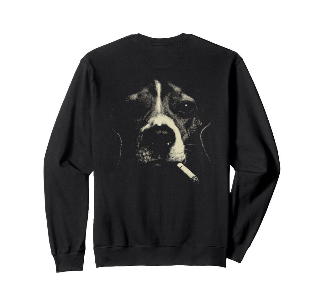 Beagle Smoking Cigarette Grunge Sweatshirt - Novelty Apparel for Adults - T-Shirt, Sweatshirt, Hoodie