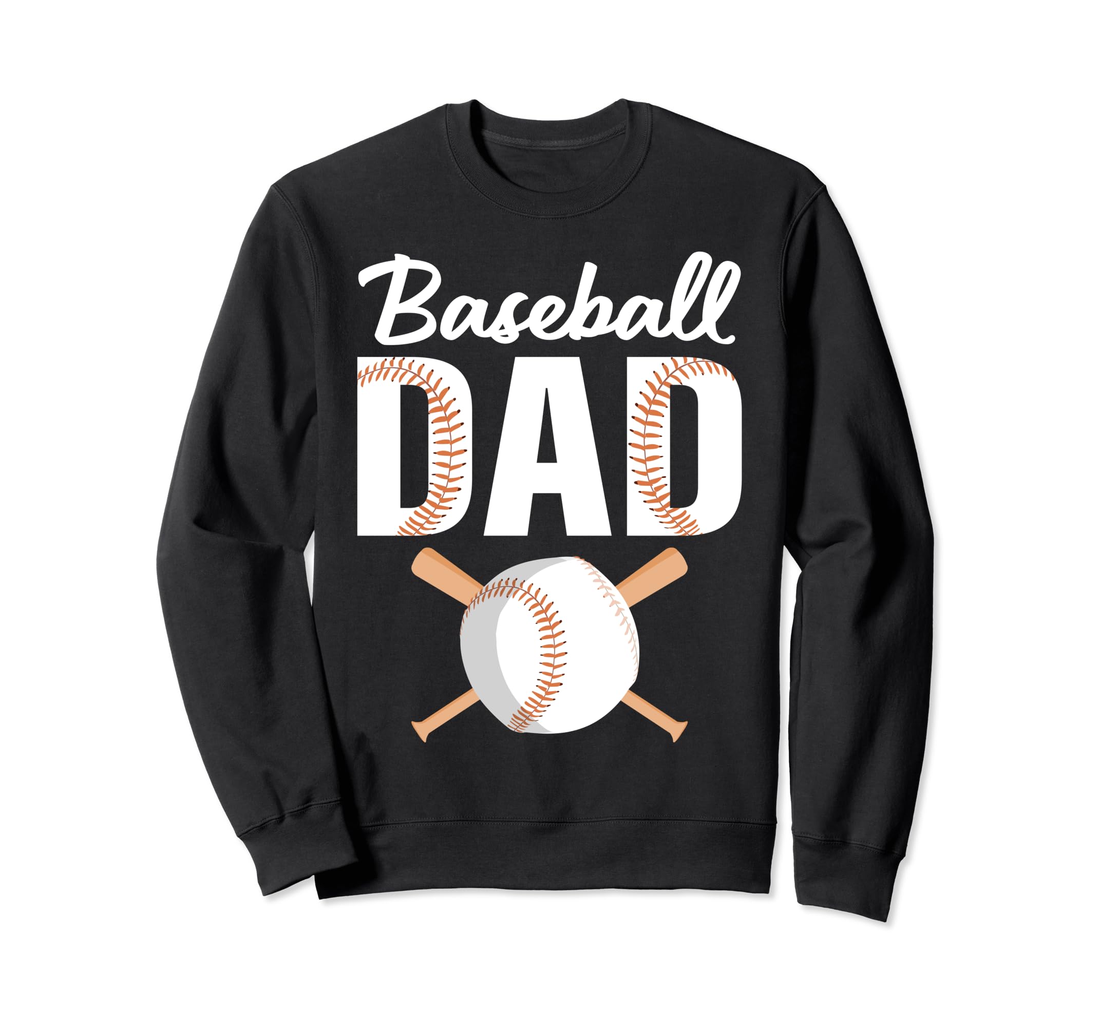Baseball Dad Fathers Day Sweatshirt - Minimalist Print for Adults - T-Shirt, Sweatshirt, Hoodie