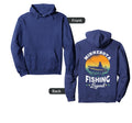 Minnesota Fishing Legend Sunset Fisher Hoodie - Graphic Print for Adults - T-Shirt, Sweatshirt, Hoodie