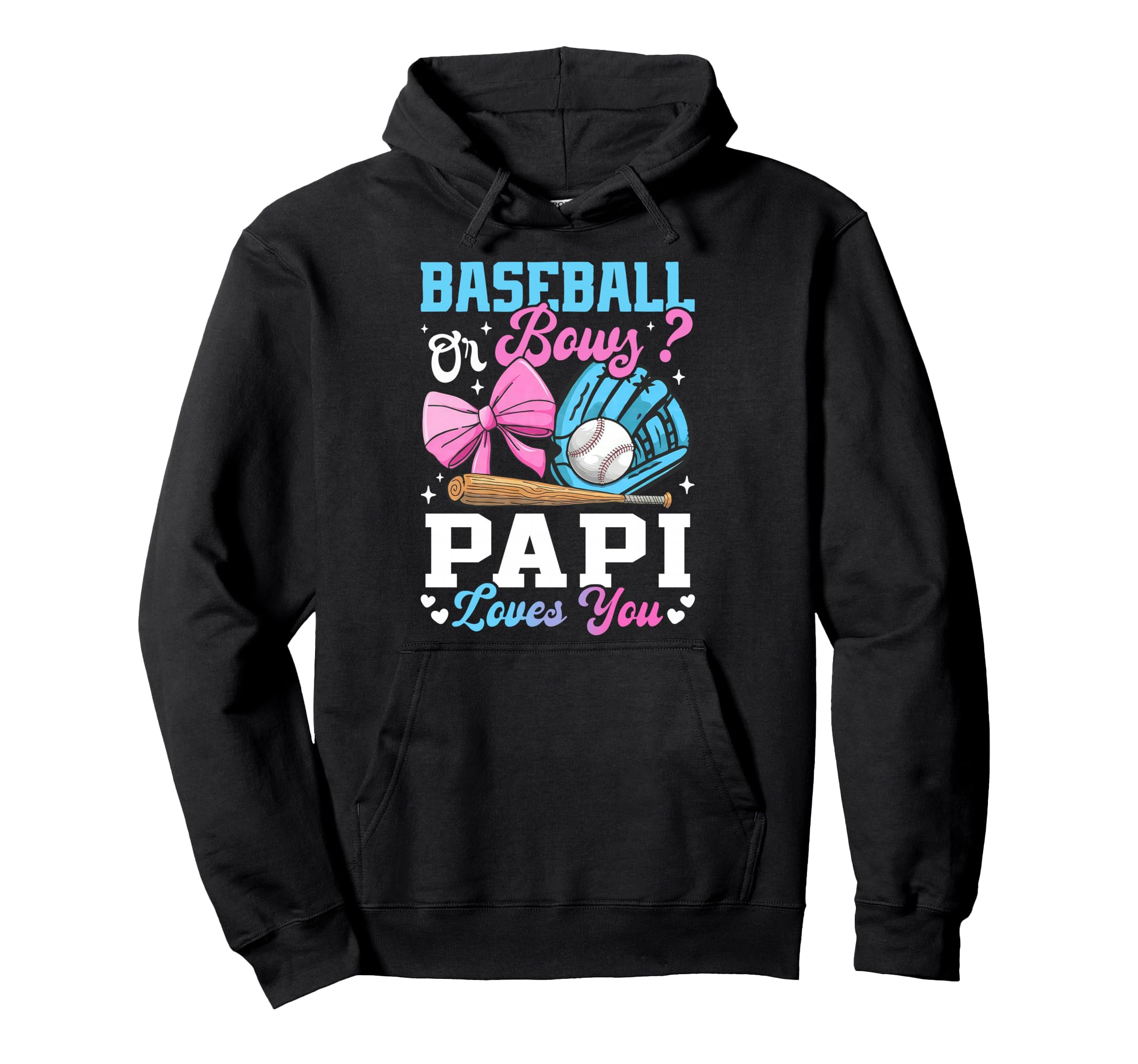 Baseball Or Bows Papi Loves You Hoodie - Aesthetic Graphic for Adults - T-Shirt, Sweatshirt, Hoodie
