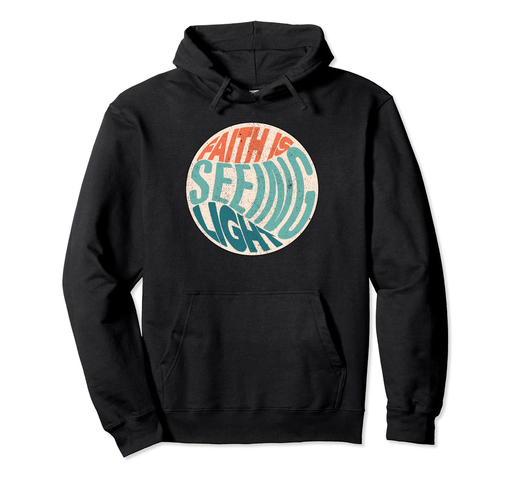 Happy Faith Boho Positive Religious Hoodie - Fun Novelty Design Unisex - T-Shirt, Sweatshirt, Hoodie