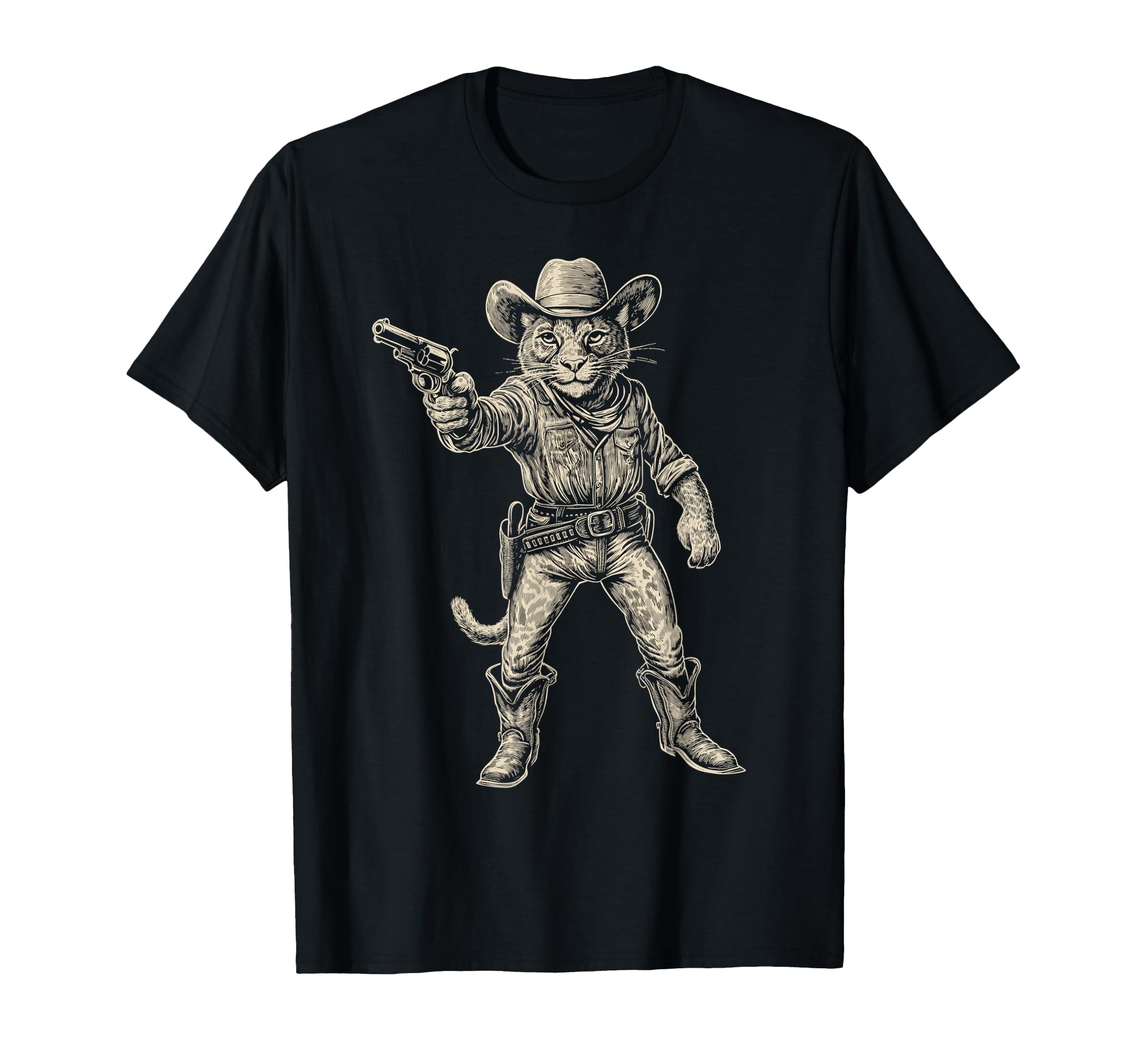 Mountain Lion Cowboy Western Country T-Shirt - Streetwear Style for Adults - T-Shirt, Sweatshirt, Hoodie