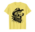 Funny Golden Retriever Cowboy Western T-Shirt - Minimalist Print Men Women - T-Shirt, Sweatshirt, Hoodie