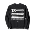 Kyle Schwarber Flag Boston Patriotic Sweatshirt - Aesthetic Graphic Unisex - T-Shirt, Sweatshirt, Hoodie