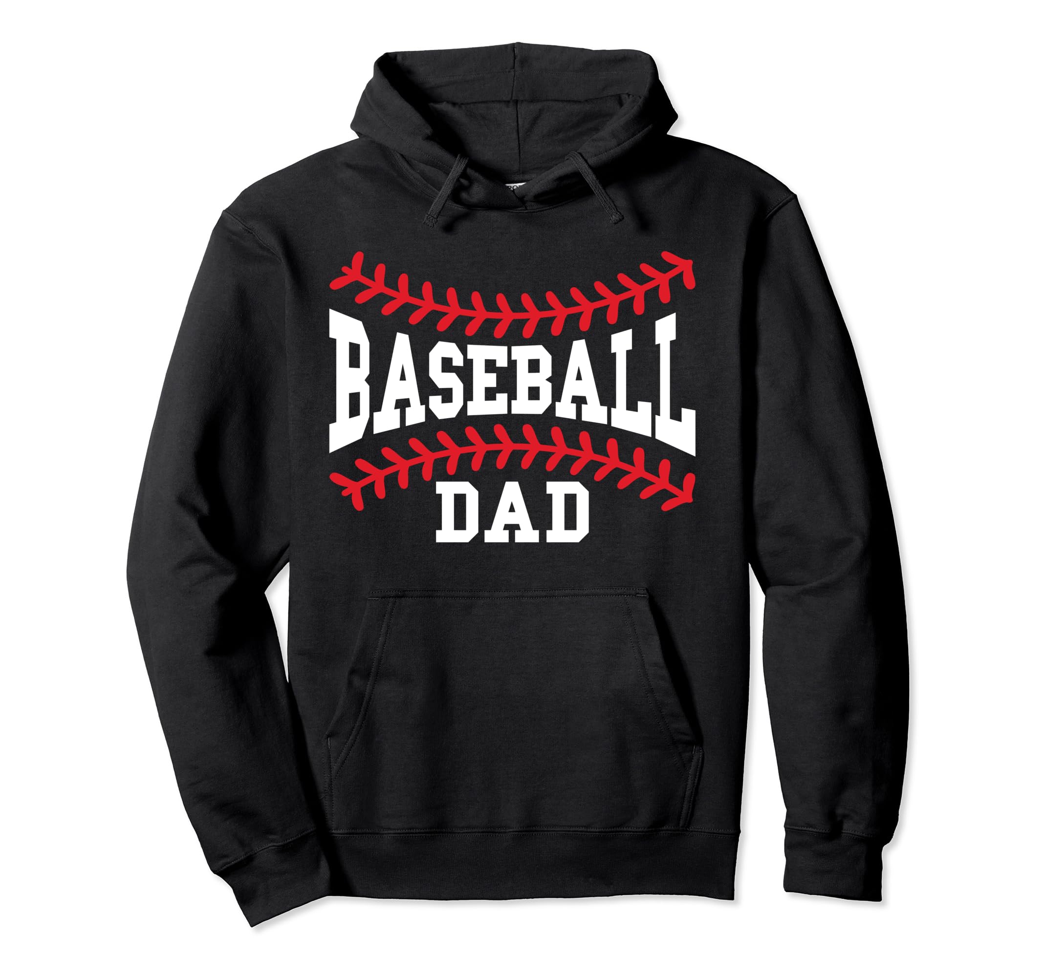 Baseball Dad Laces Little League Daddy Hoodie - Fun Novelty Design Unisex - T-Shirt, Sweatshirt, Hoodie