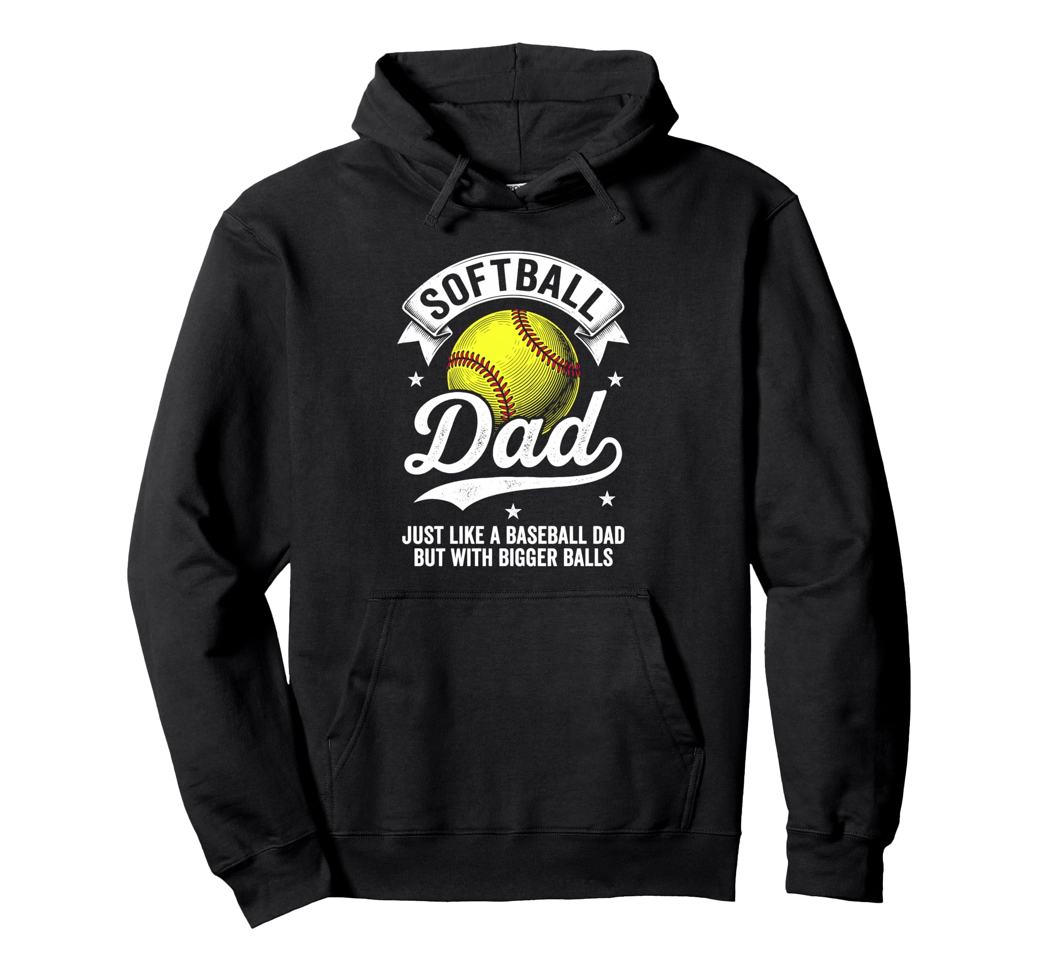 Softball Dad Like Baseball But Bigger Hoodie - Custom Art Print Unisex - T-Shirt, Sweatshirt, Hoodie