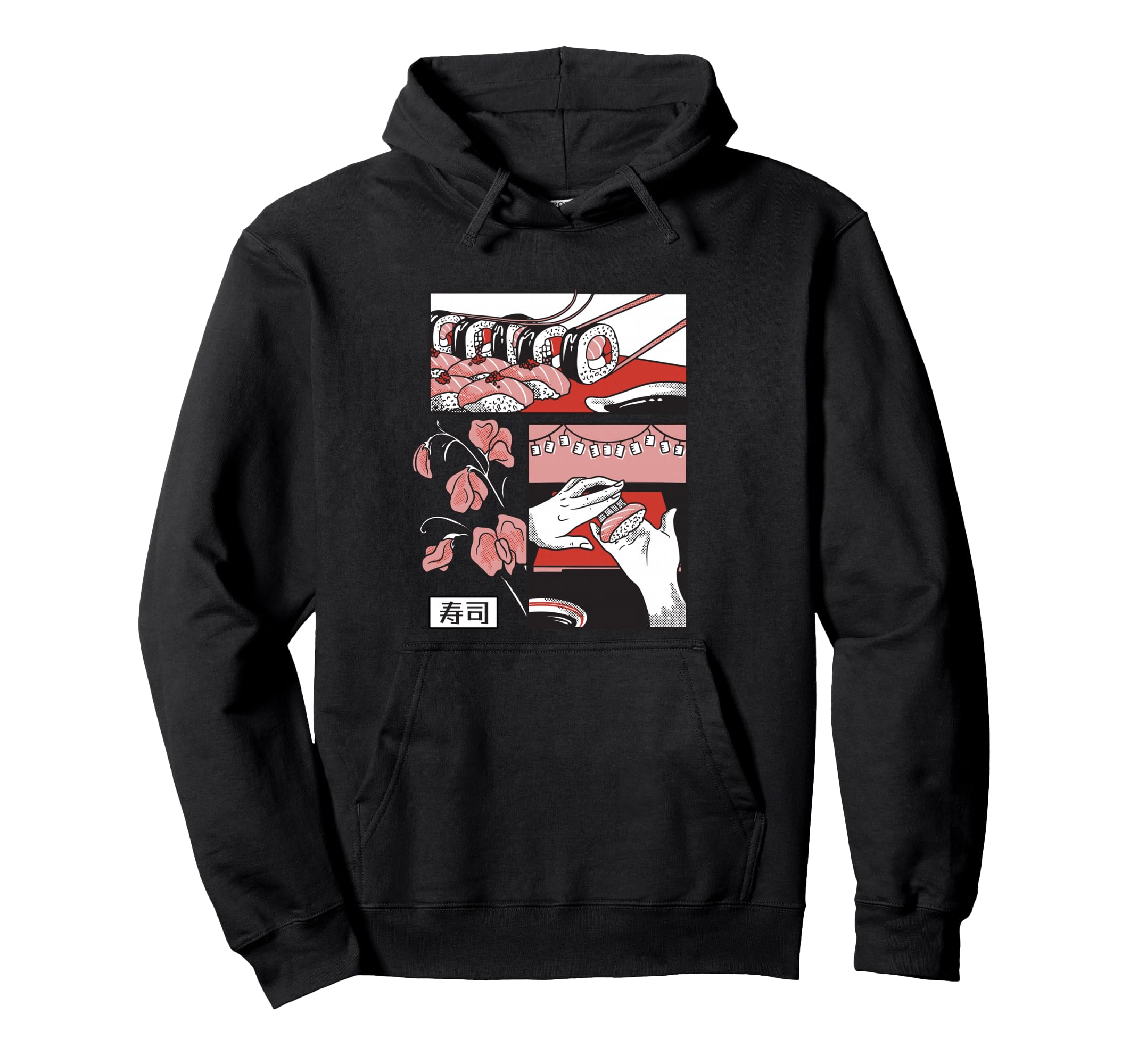 Lofi Vaporwave Sushi Aesthetic Japan Hoodie - Trendy Graphic Men Women - T-Shirt, Sweatshirt, Hoodie