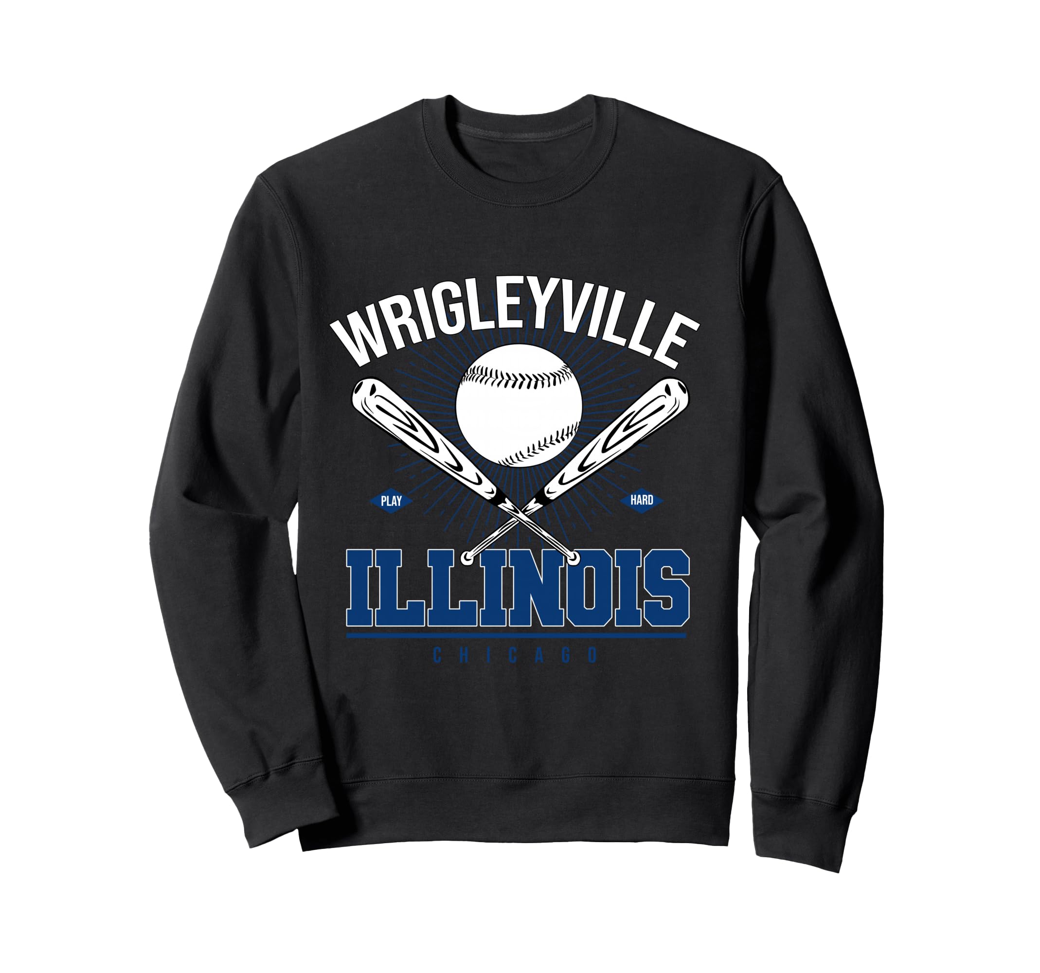 Wrigleyville Illinois Chicago Sweatshirt - Unique Graphic Men Women - T-Shirt, Sweatshirt, Hoodie