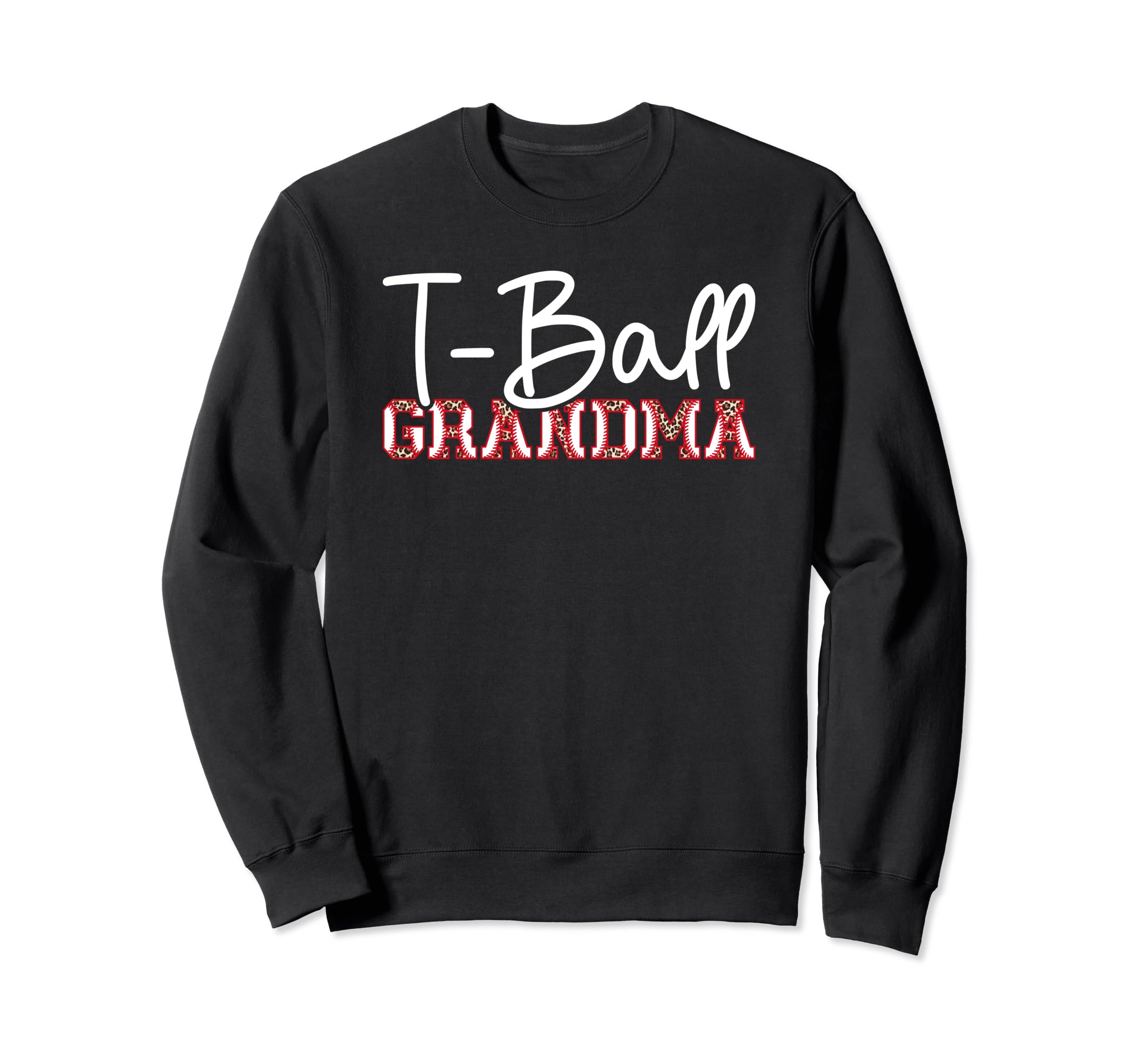 T Ball Grandma Leopard Baseball T Ball Sweatshirt - Graphic Print Unisex - T-Shirt, Sweatshirt, Hoodie