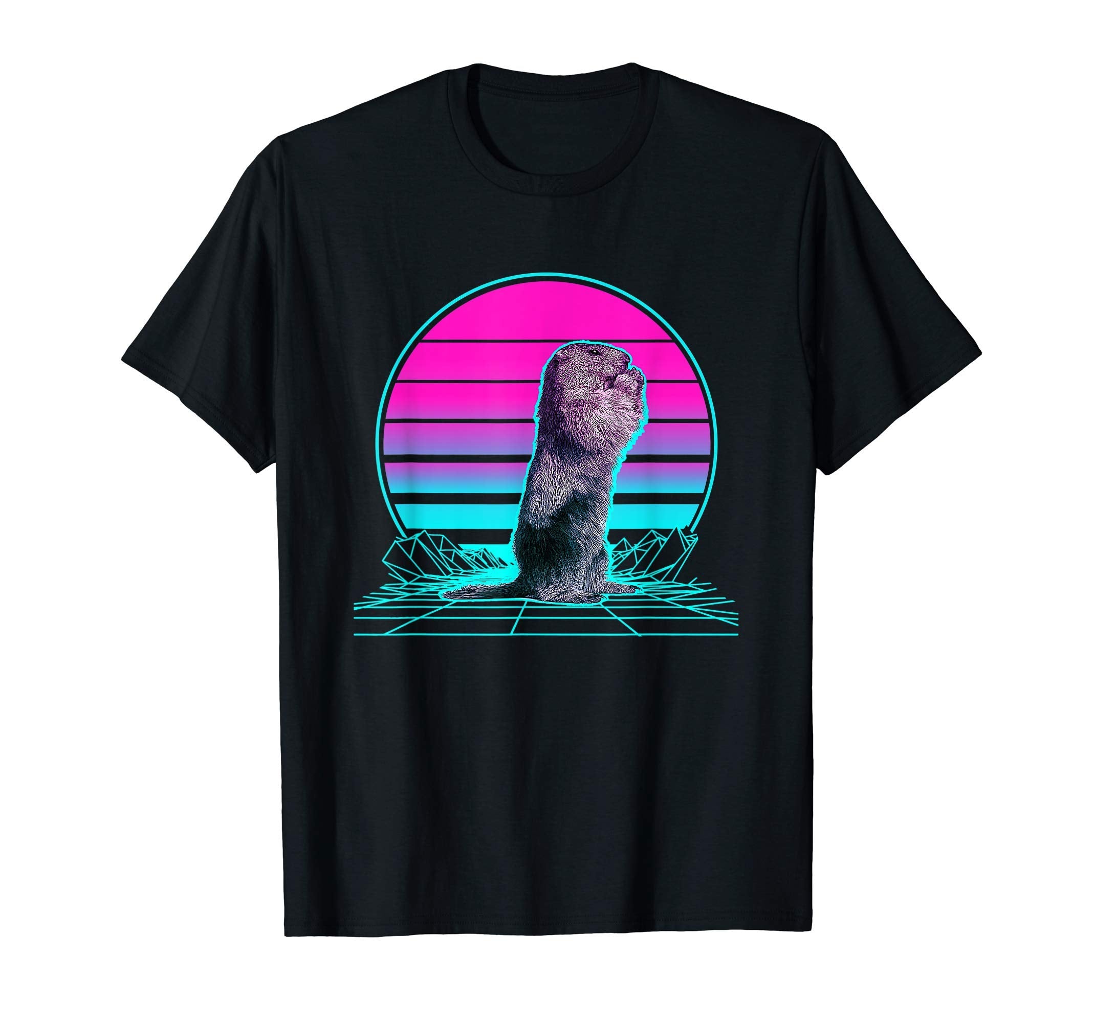 Sunset Woodchuck T-Shirt - Fun Novelty Design for Adults - T-Shirt, Sweatshirt, Hoodie