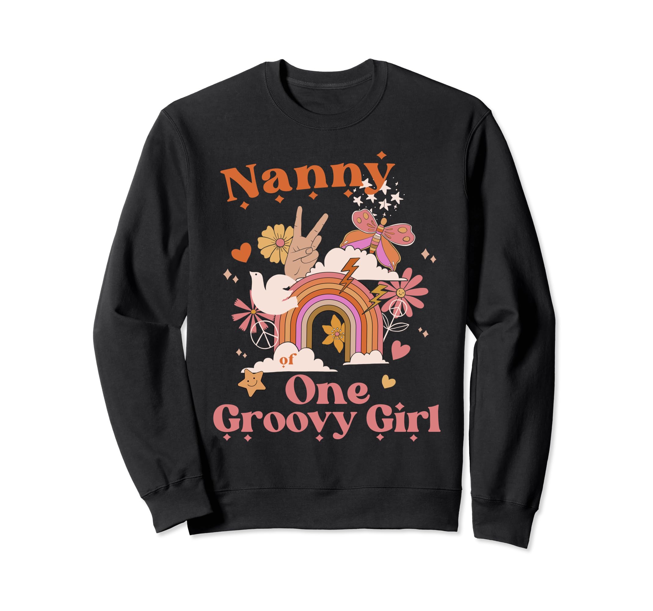Nanny One Groovy Boho Hippie Sweatshirt - Streetwear Style Men Women - T-Shirt, Sweatshirt, Hoodie