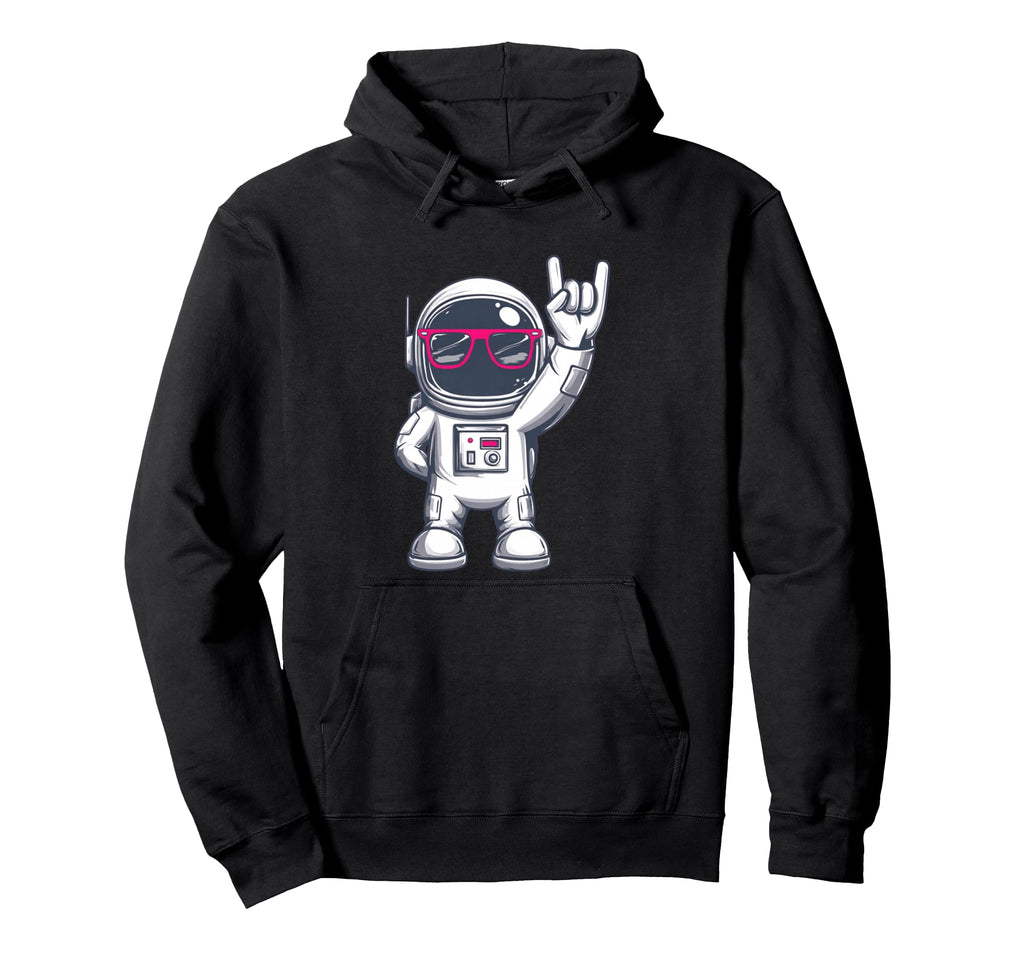 Funny Astronaut Space Theme Rock Hoodie - Trendy Graphic Men Women - T-Shirt, Sweatshirt, Hoodie