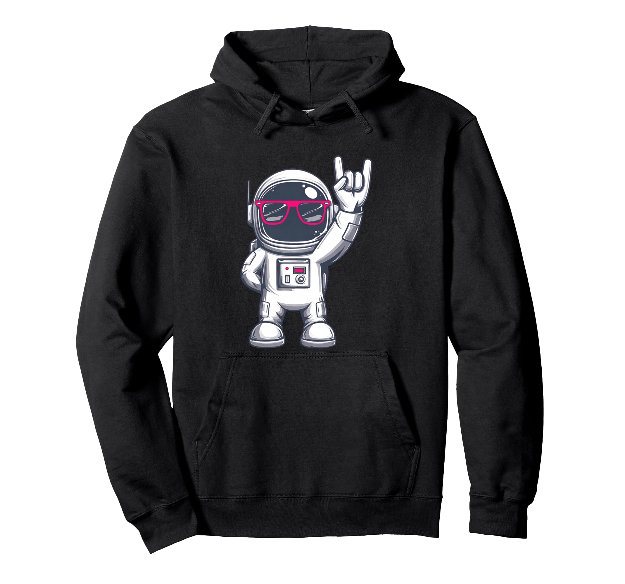 Funny Astronaut Space Theme Rock Hoodie - Trendy Graphic Men Women - T-Shirt, Sweatshirt, Hoodie