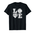 Love Baseball Softball Mom Distressed T-Shirt - Novelty Apparel Men Women - T-Shirt, Sweatshirt, Hoodie