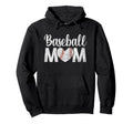 Baseball Mom Baseball Heart Mothers Hoodie - Aesthetic Graphic for Adults - T-Shirt, Sweatshirt, Hoodie