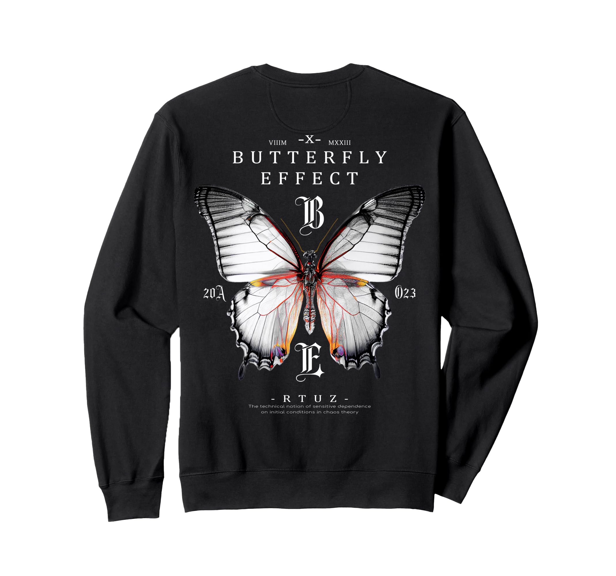 Y2K Back Streetwear Butterfly Sweatshirt - Custom Art Print Men Women - T-Shirt, Sweatshirt, Hoodie