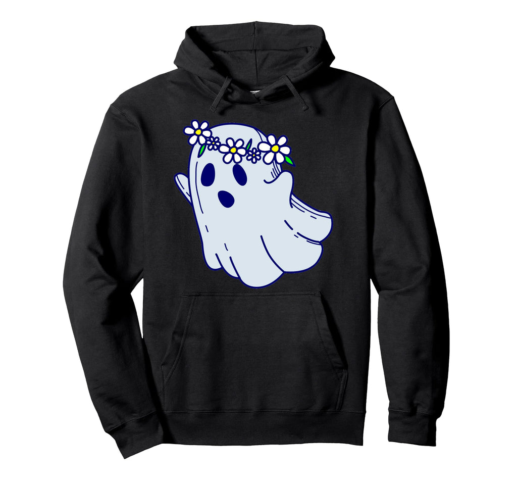 Groovy Halloween Spooky Boho Floral Hoodie - Casual Everyday Wear Unisex - T-Shirt, Sweatshirt, Hoodie