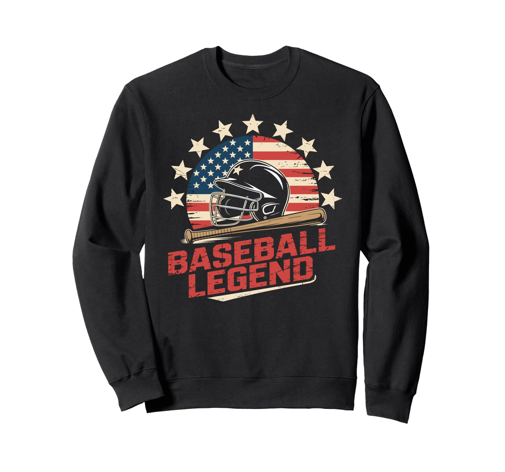 Funny Baseball Dad Usa Flag Sweatshirt - Streetwear Style for Adults - T-Shirt, Sweatshirt, Hoodie