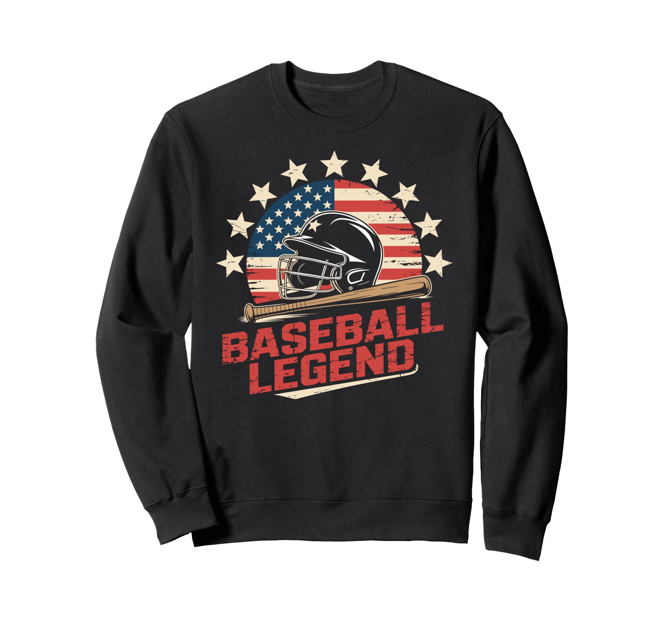 Funny Baseball Dad Usa Flag Sweatshirt - Streetwear Style for Adults - T-Shirt, Sweatshirt, Hoodie