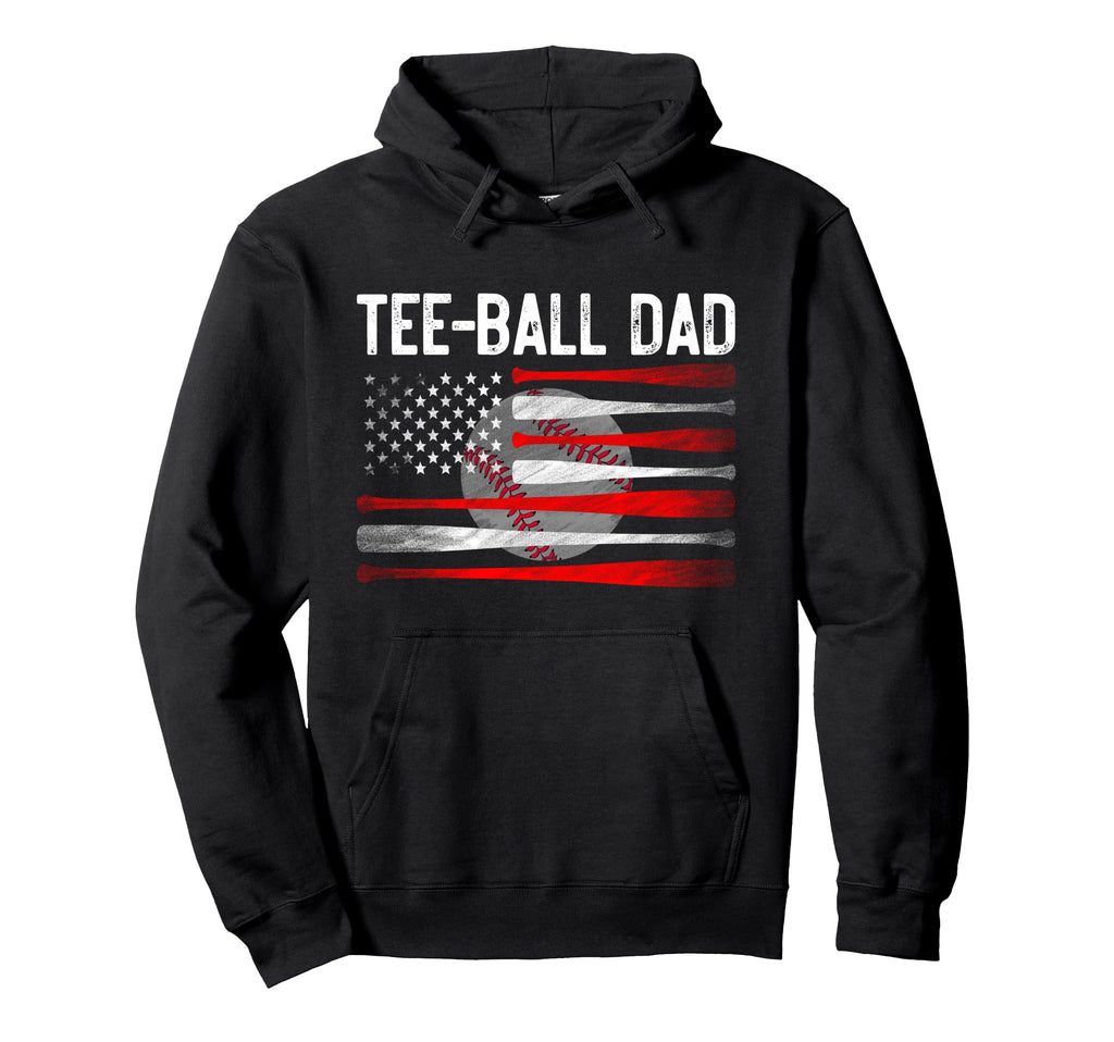 Ball Baseball Dad T Ball Daddy Fathers Hoodie - Minimalist Print Men Women - T-Shirt, Sweatshirt, Hoodie