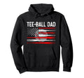 Ball Baseball Dad T Ball Daddy Fathers Hoodie - Minimalist Print Men Women - T-Shirt, Sweatshirt, Hoodie