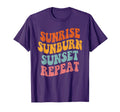 Funny Sunrise Sunburn Sunset Repeat T-Shirt - Unique Graphic for Adults - T-Shirt, Sweatshirt, Hoodie