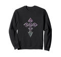 Emo Goth Cross Minimal Gothic Symbol Sweatshirt - Aesthetic Graphic Unisex - T-Shirt, Sweatshirt, Hoodie