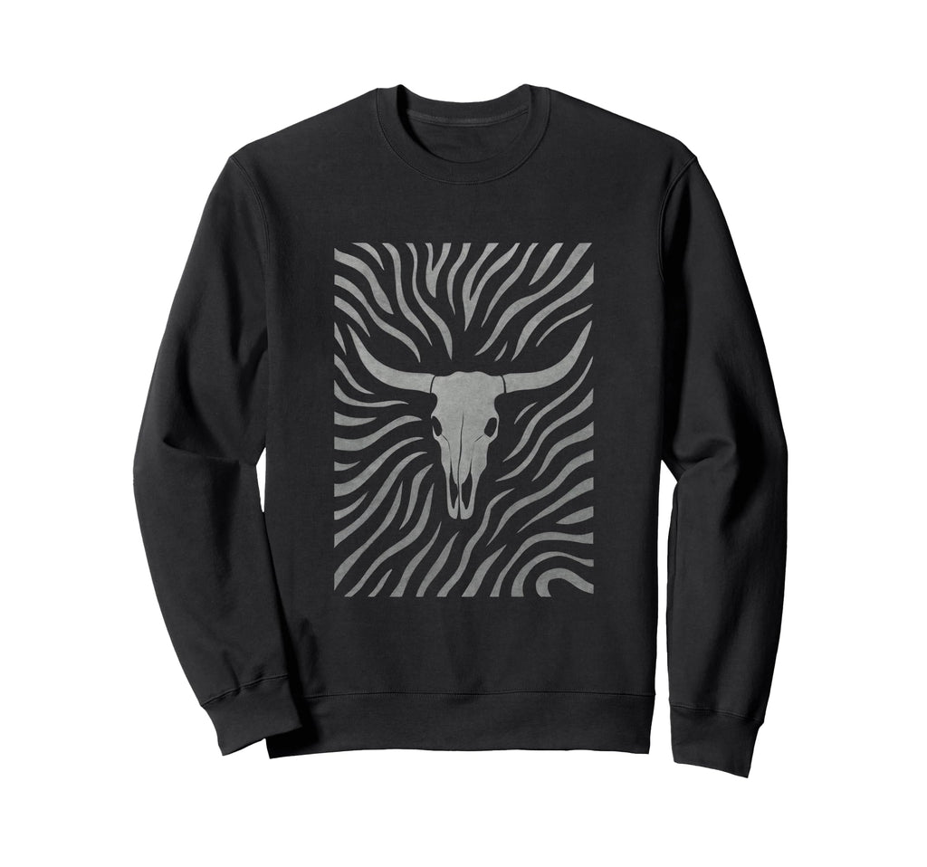 Cow Skull Western Boho Country Sweatshirt - Novelty Apparel Unisex - T-Shirt, Sweatshirt, Hoodie