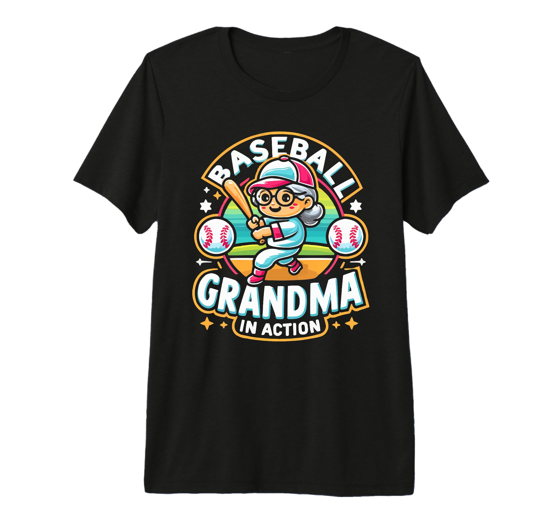 Baseball Grandma Grandmother Granny T-Shirt - Trendy Graphic Unisex - T-Shirt, Sweatshirt, Hoodie