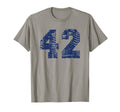 Number 42 Baseball Softball Blue Number T-Shirt - Novelty Apparel Men Women - T-Shirt, Sweatshirt, Hoodie