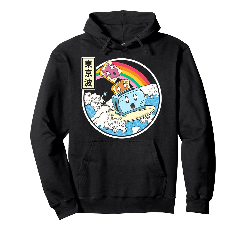 Surfing Toaster Peanut Butter Jelly Hoodie - Graphic Print for Adults - T-Shirt, Sweatshirt, Hoodie